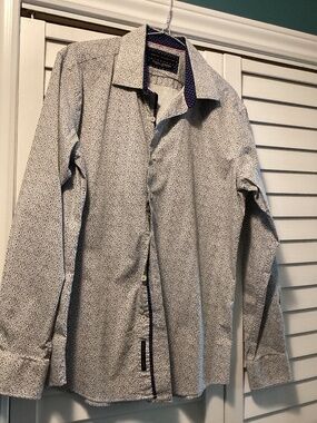 Report collection men’s blue print shirt